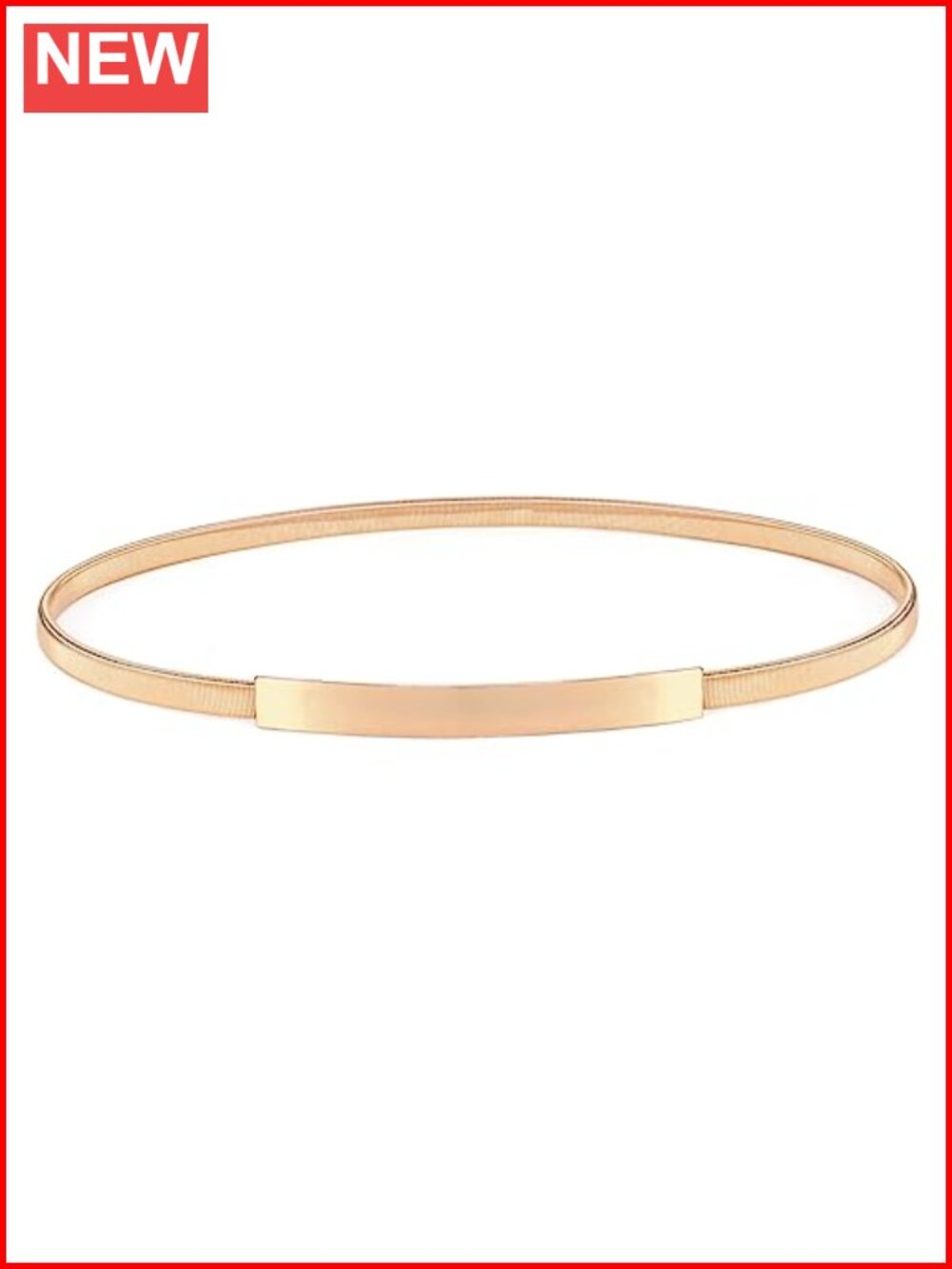 Skinny Metal Cinch Belt Stretch Thin Waist Belt for Dress Women